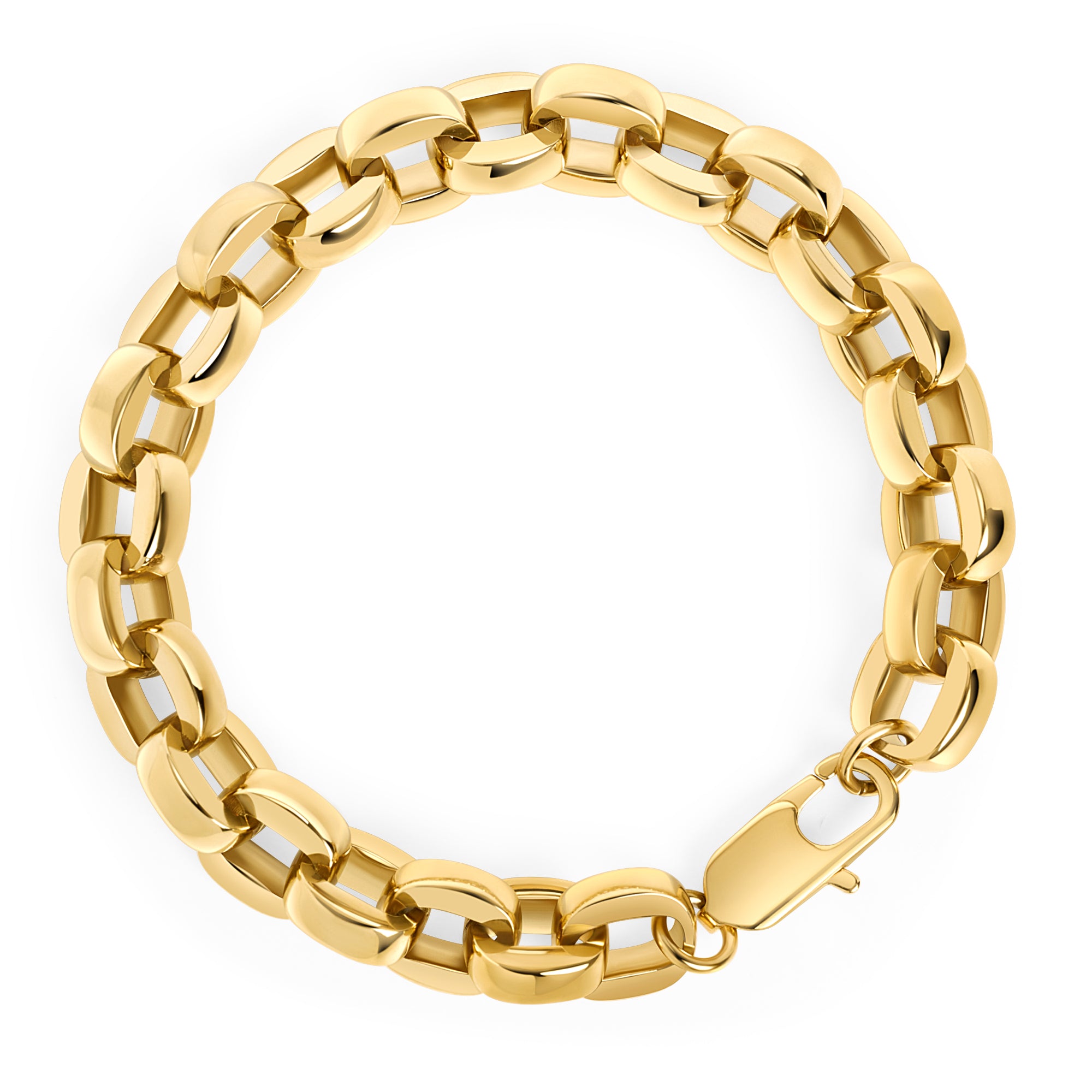 Gold chunky chain link bracelet for women – hypoallergenic, waterproof & non-tarnish stainless steel bracelet, affordable luxury jewelry by Mia Bijoux Canada