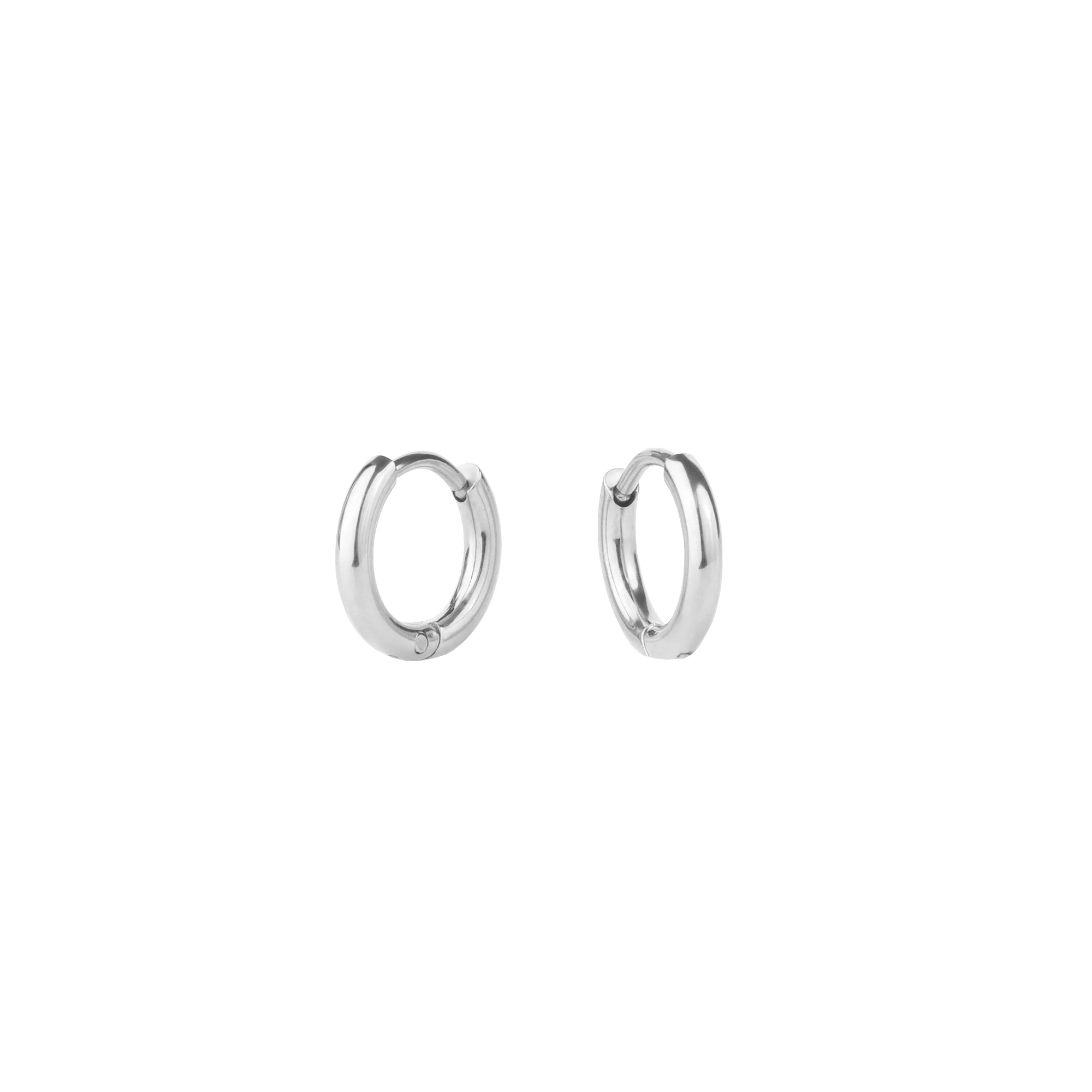 Mini Stacks Plain Huggie Earrings - 8 mm