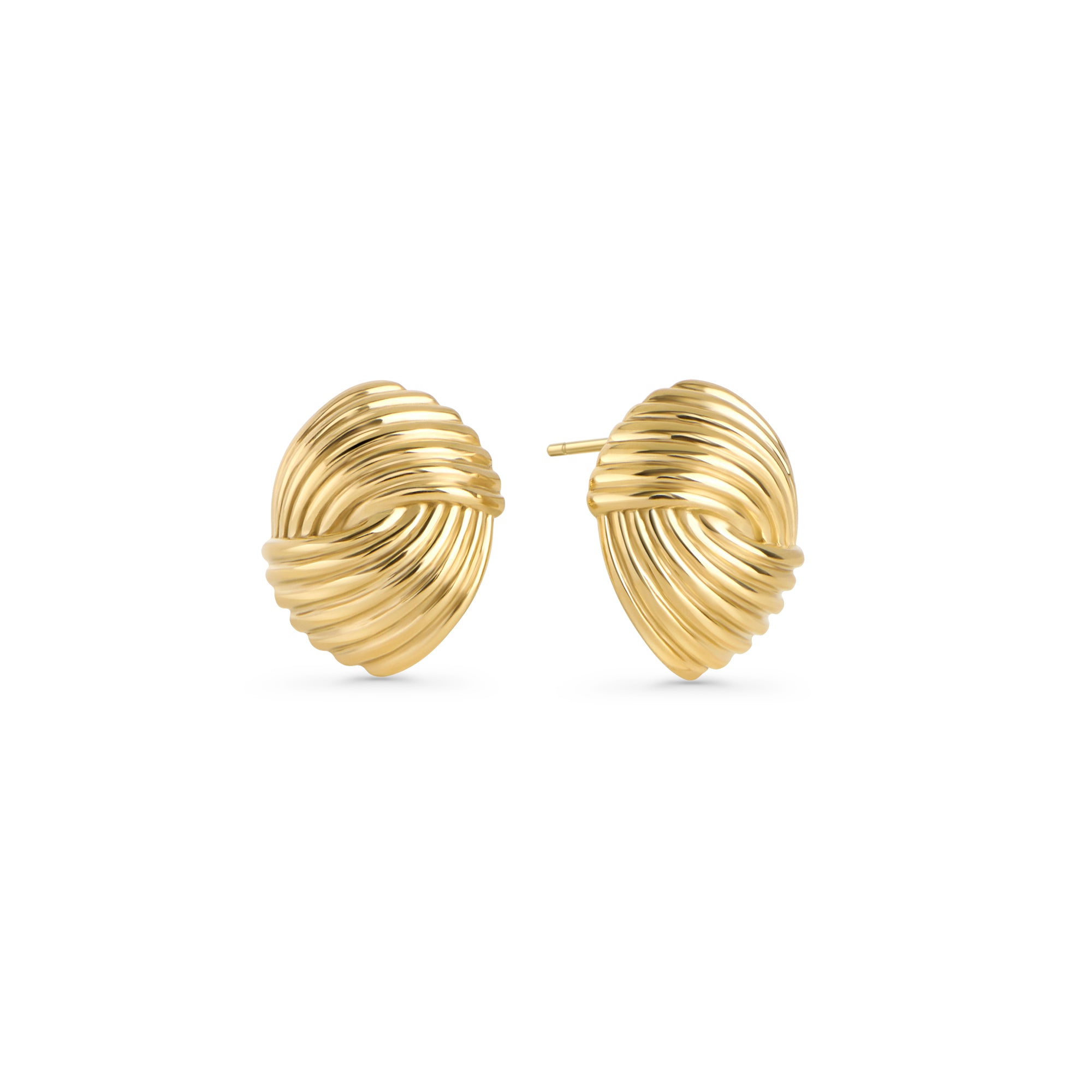 Twisted Knot Gold Stud Earrings Hypoallergenic Stainless Steel Waterproof Non-tarnish Noeud Twist Torsade Boucles d'oreilles Or Hypoallergène Résistant à l'eau 