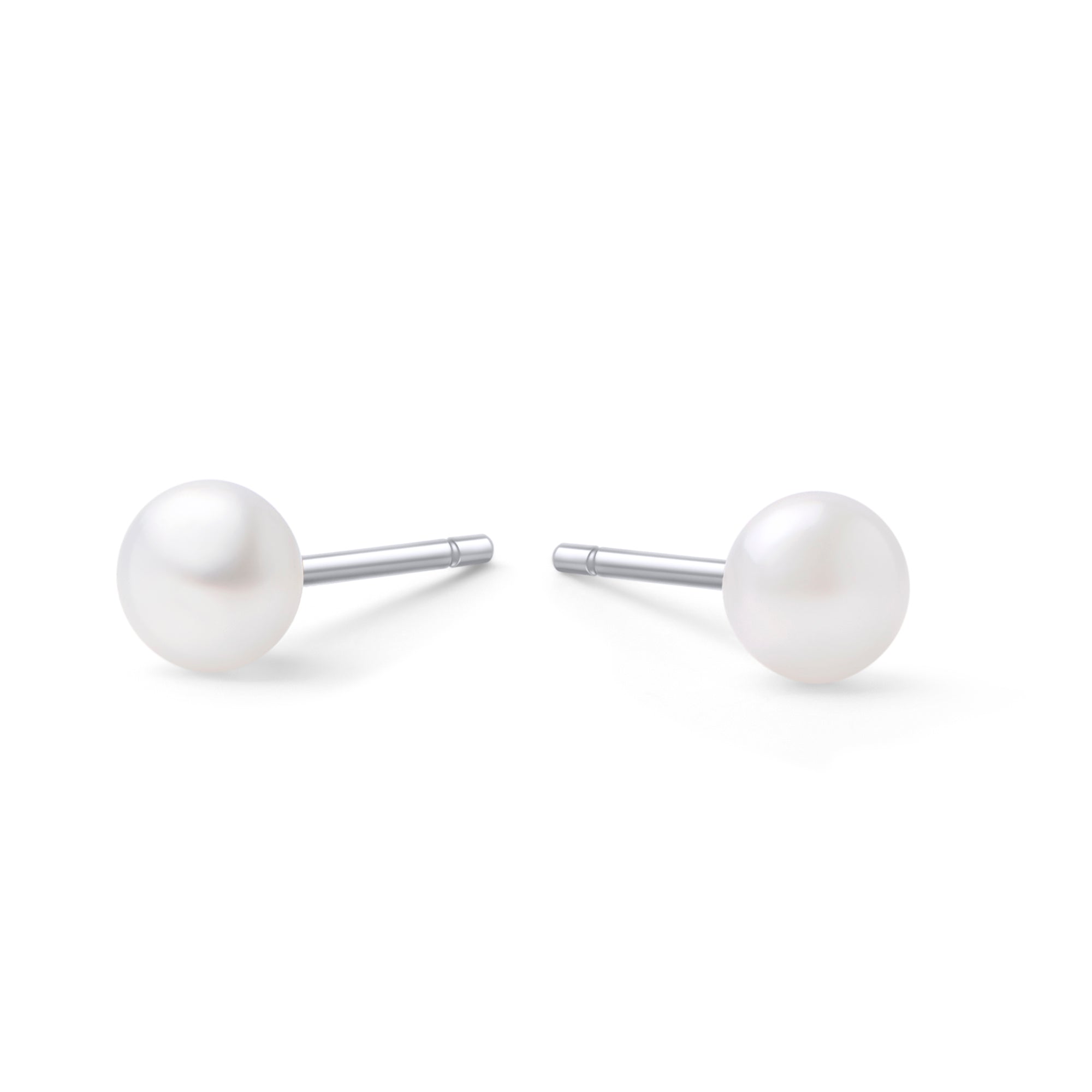Stainless 3 mm pearl stud earrings